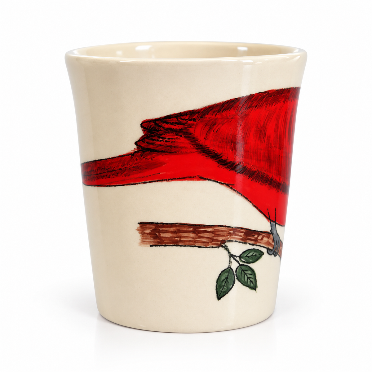 Cardinal 3D Hand Painted 8 oz Ceramic Mug