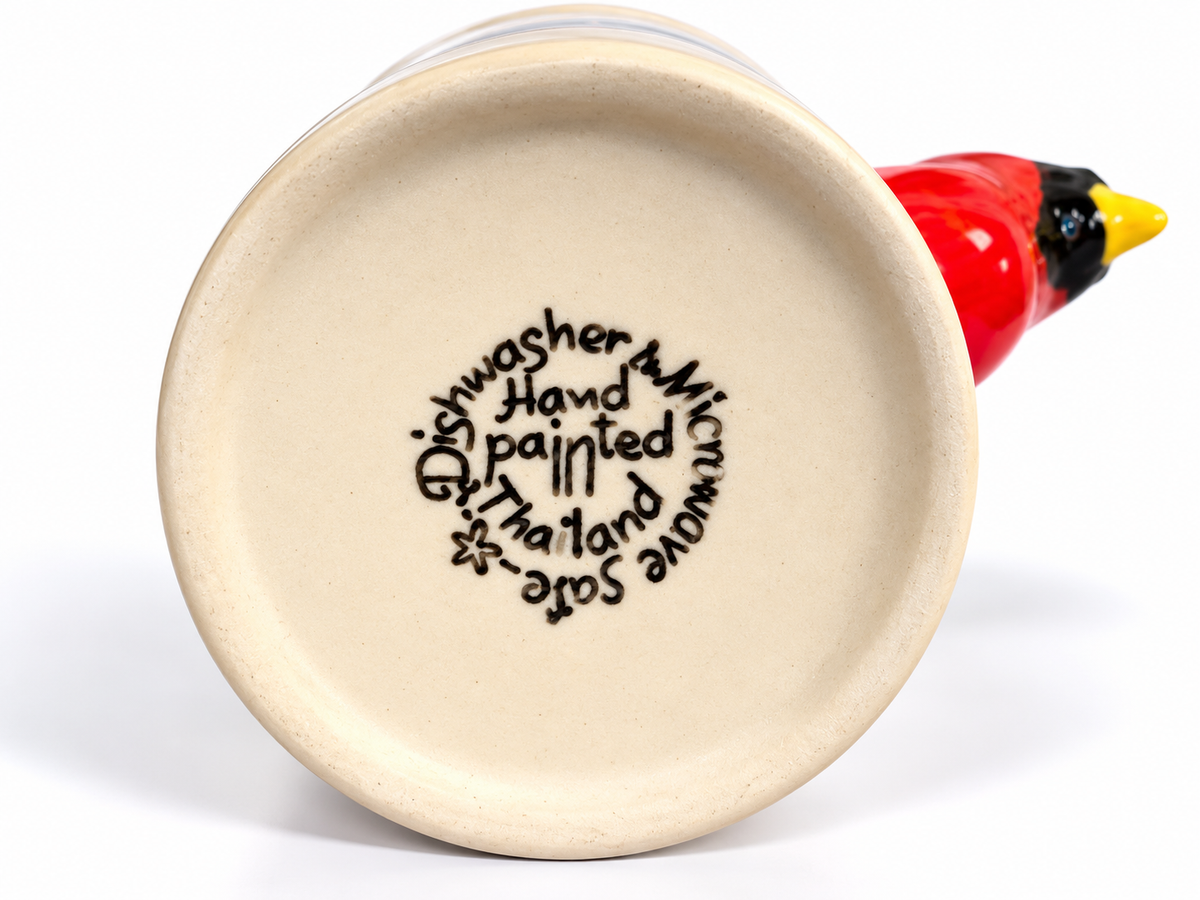 Cardinal 3D Hand Painted 8 oz Ceramic Mug
