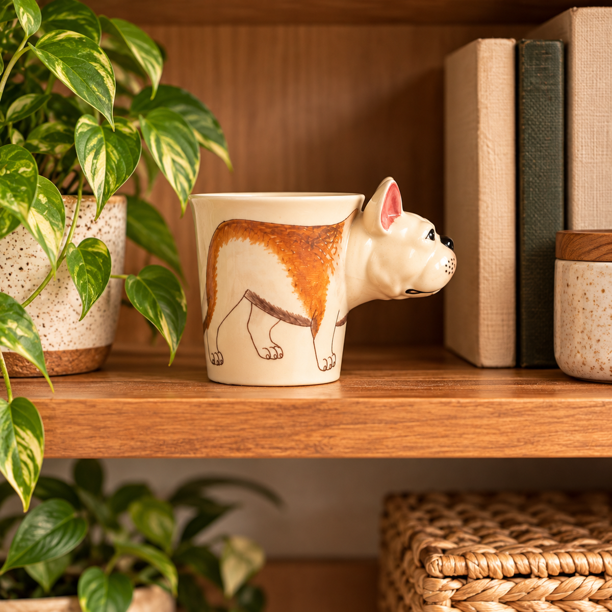 French Bulldog 3D Hand Painted 8 oz Ceramic Mug