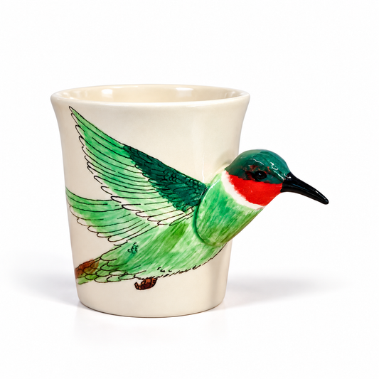 Hummingbird 3D Hand Painted 8 oz Ceramic Mug
