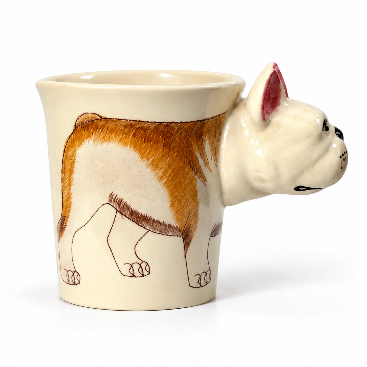 French Bulldog 3D Hand Painted 8 oz Ceramic Mug